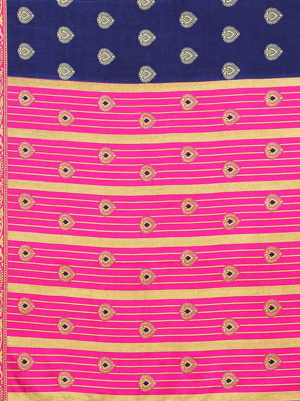 Image of SIRIL Women's Poly Silk Printed Saree With Blouse