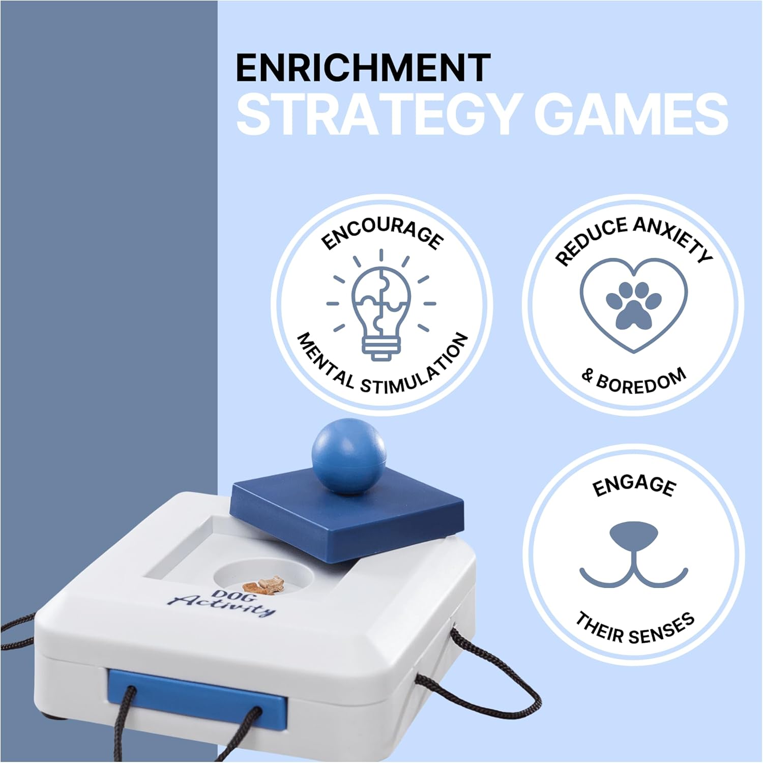 Trixie Gamble Box Dog Enrichment Toy, Beginner Level 1 Dog Puzzle, Interactive Treat Game