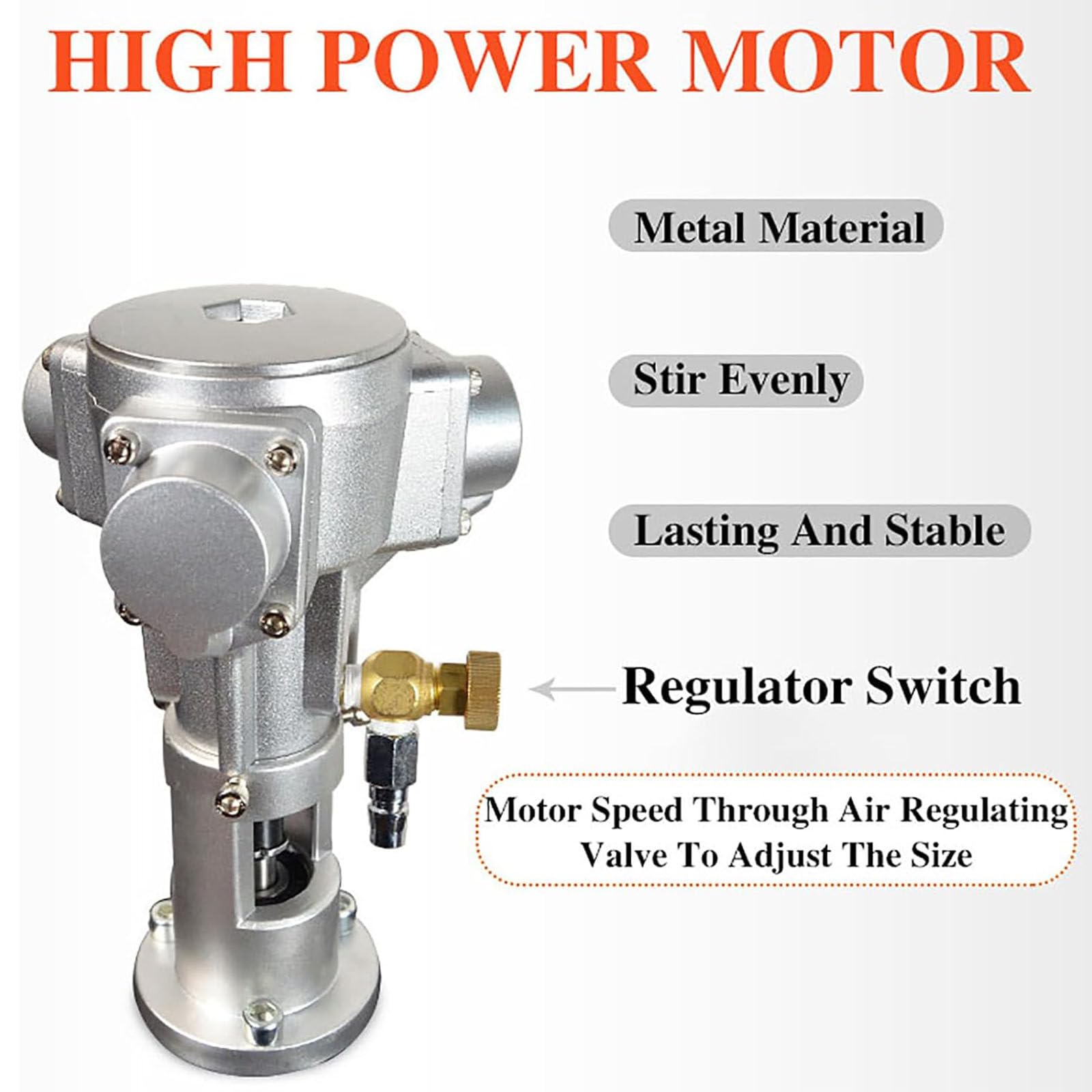Agitador Aire IBC,Máquina Mezcladora Tanque Eléctrico,Máquina Mezcladora Tanque 1 Tonelada,Ajuste Velocidad Libre 0 a 2500 RPM,Herramienta Mezcla Pintura