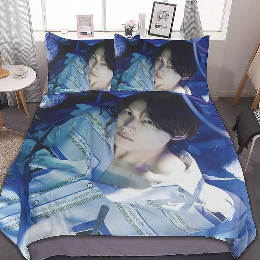 インヴェル　掛けカバー　枕カバー　セット Amazon.co.jp: 松村北斗 (6) 寝具 3ピース 掛け布団セット 枕カバー