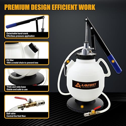 Miniatura 3 de Bomba de fluido de transmisión automática, kit de herramientas de recarga ATF, sistema de llenado de transferencia de aceite manual de 7.5 litros