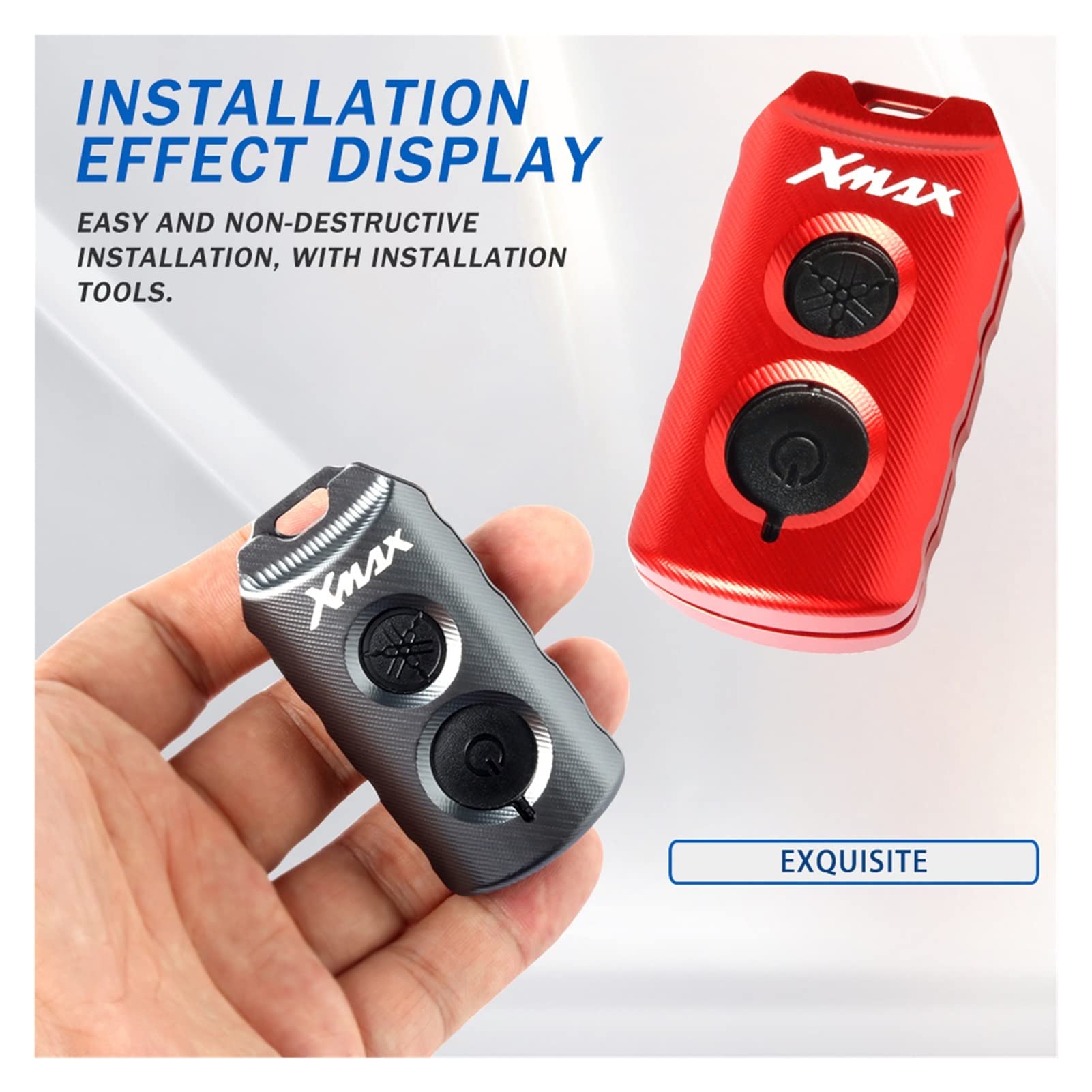 Porte-clés Brodé Moto Pour Yamaha Xmax 125 250 300 400 - Noir - Idéal Pour Motards Et Passionnés