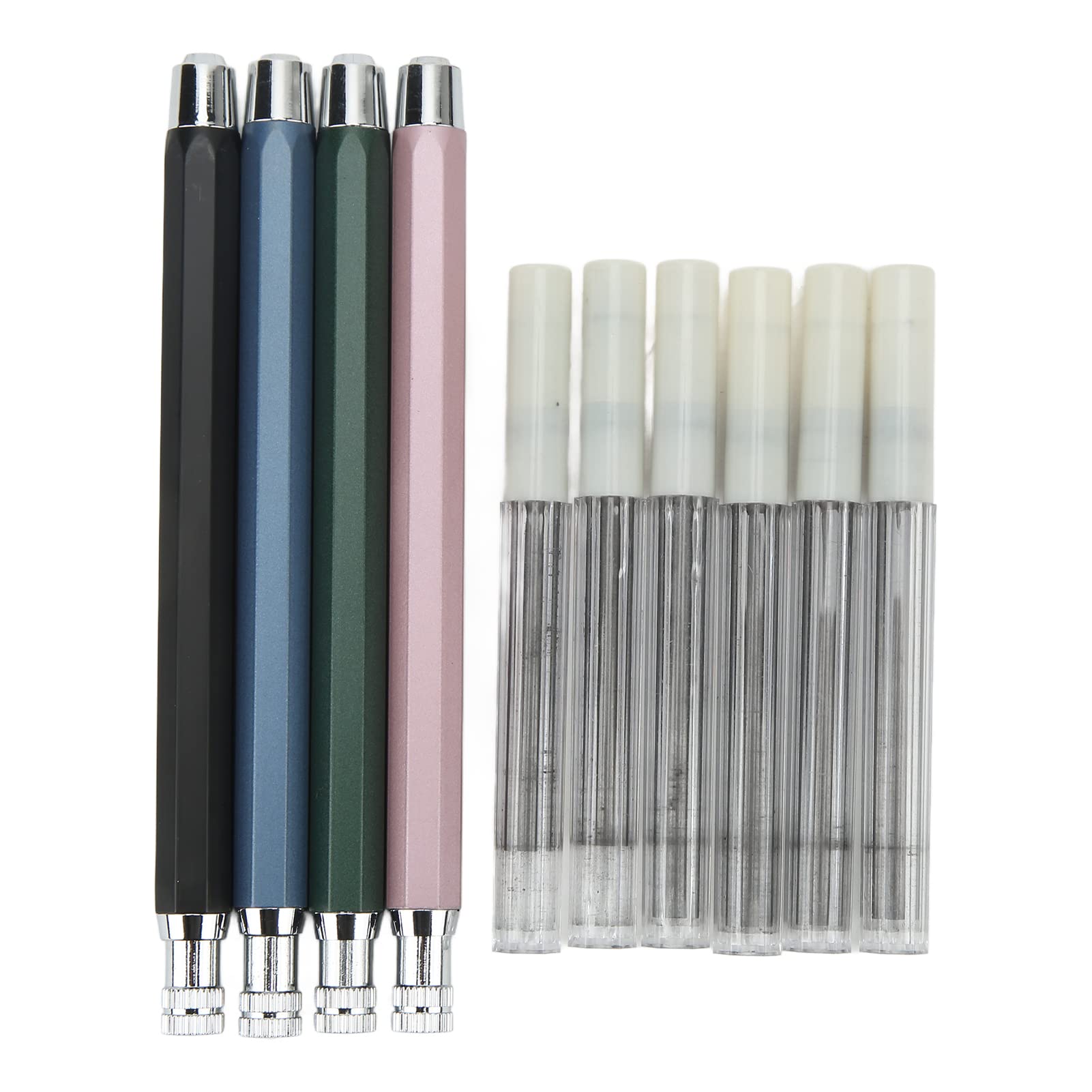 Kit di 10 matite meccaniche da falegname, con foro profondo e solido per la lavorazione del legno, strumenti di marcatura con temperamatite integrato per la costruzione di carpenteria, matita