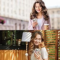 Vista 2 de IICEDIO Funda para iPhone 13 Pro Max con protector de pantalla, ajuste delgado, transparente, con diseños de moda para niñas y mujeres, funda