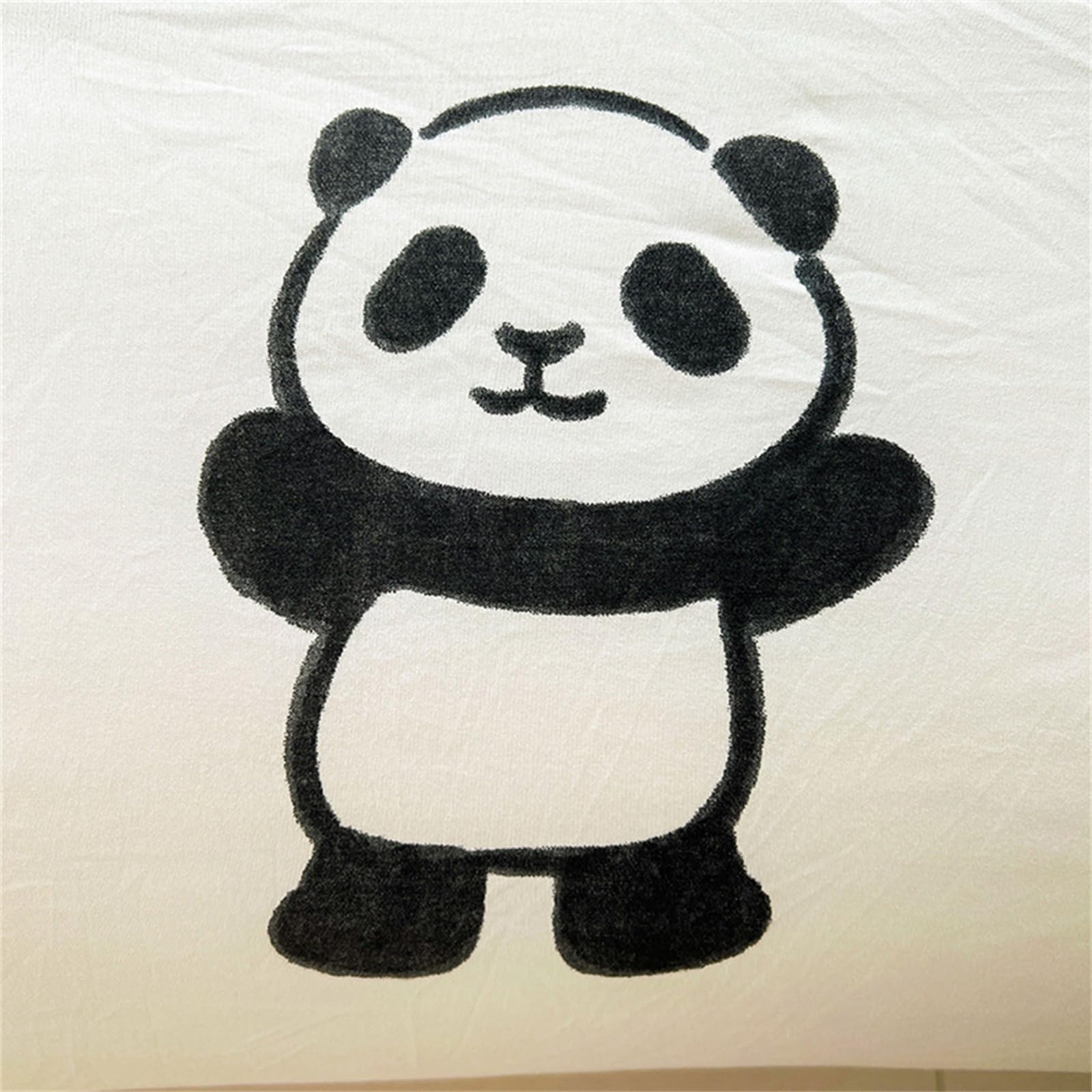 Odot Trapunta Piumino Estivo Reversibile, 4,5 Tog Trapuntino Copriletto Leggera Primaverile Coperta Trapuntatura Morbido per Letto Matrimoniale Una Piazza e Mezza (Panda nero carino,200 * 230cm)