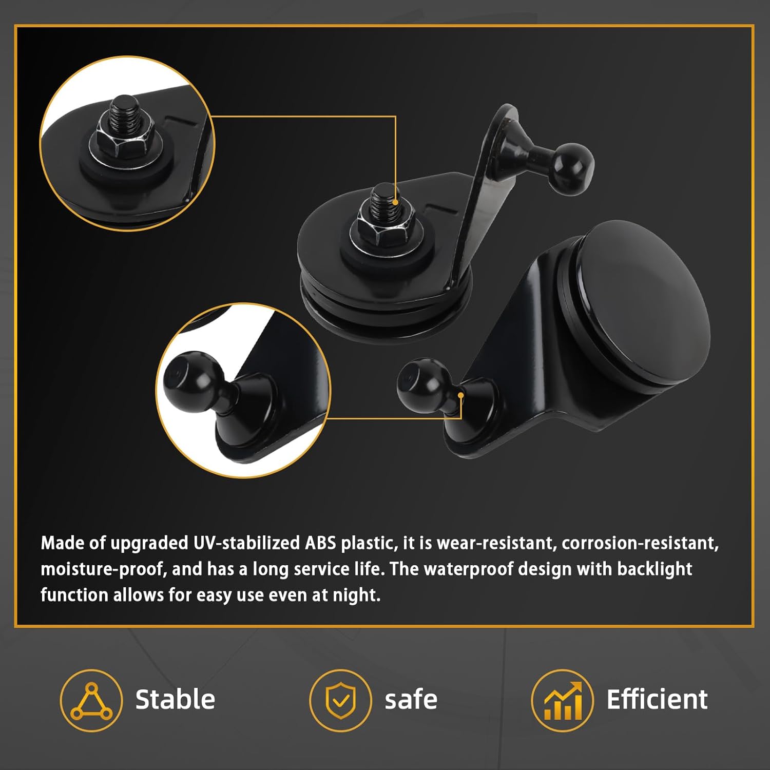 4883496AA 4883497AA Left & Right Liftgate Ball Stud Replacement Pair for Jeep Wrangler TJ (1997‑2006) & JK (2007‑2018) – Fits Rear Lift Glass Support, Compatible with OE Numbers D4090/D4091/12012.30