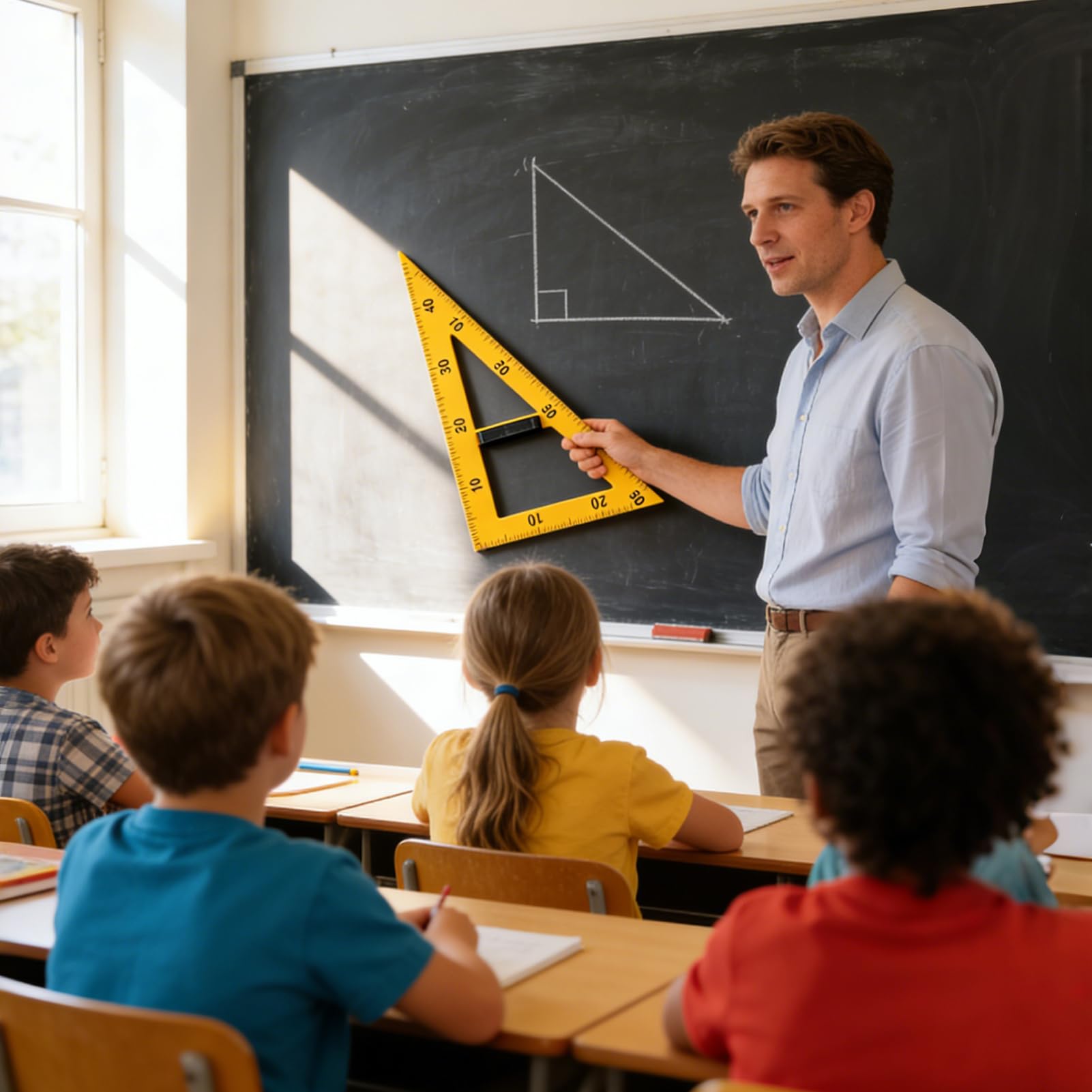 Magnetischer Winkelmesser Werkzeug für geometrische Messungen | Großes Lineal für Lehrer Für den Einsatz in Schulen, im Mathematikunterricht, in Klassenzimmern, an Tafeln, für Architekten,