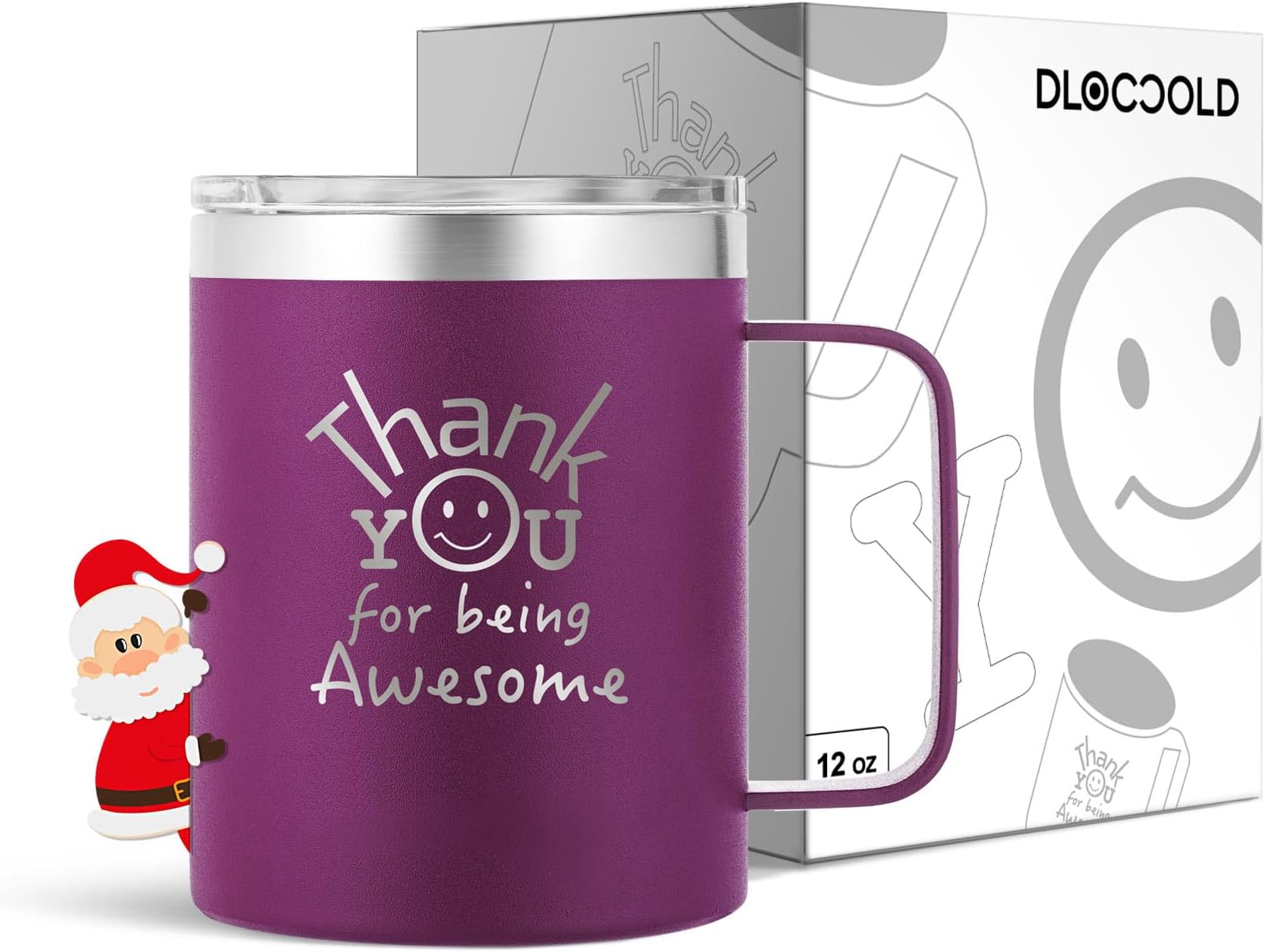 DLOCCOLDThank You Gifts for Women, Thank You for Being Awesome Coffee Mug, Coworkers Employee Appreciation Gifts, Mothers Day Gifts for Mom From Daughter, Inspirational Gifts, Teacher Gifts, Purple
