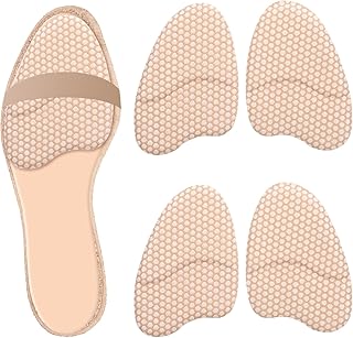 Metatarsal Pads for Women 2 Pairs Anti-Slip Ball of Foot Cushions for Shoes Comfort Forefoot Pads for High Heel Inserts (Beige)