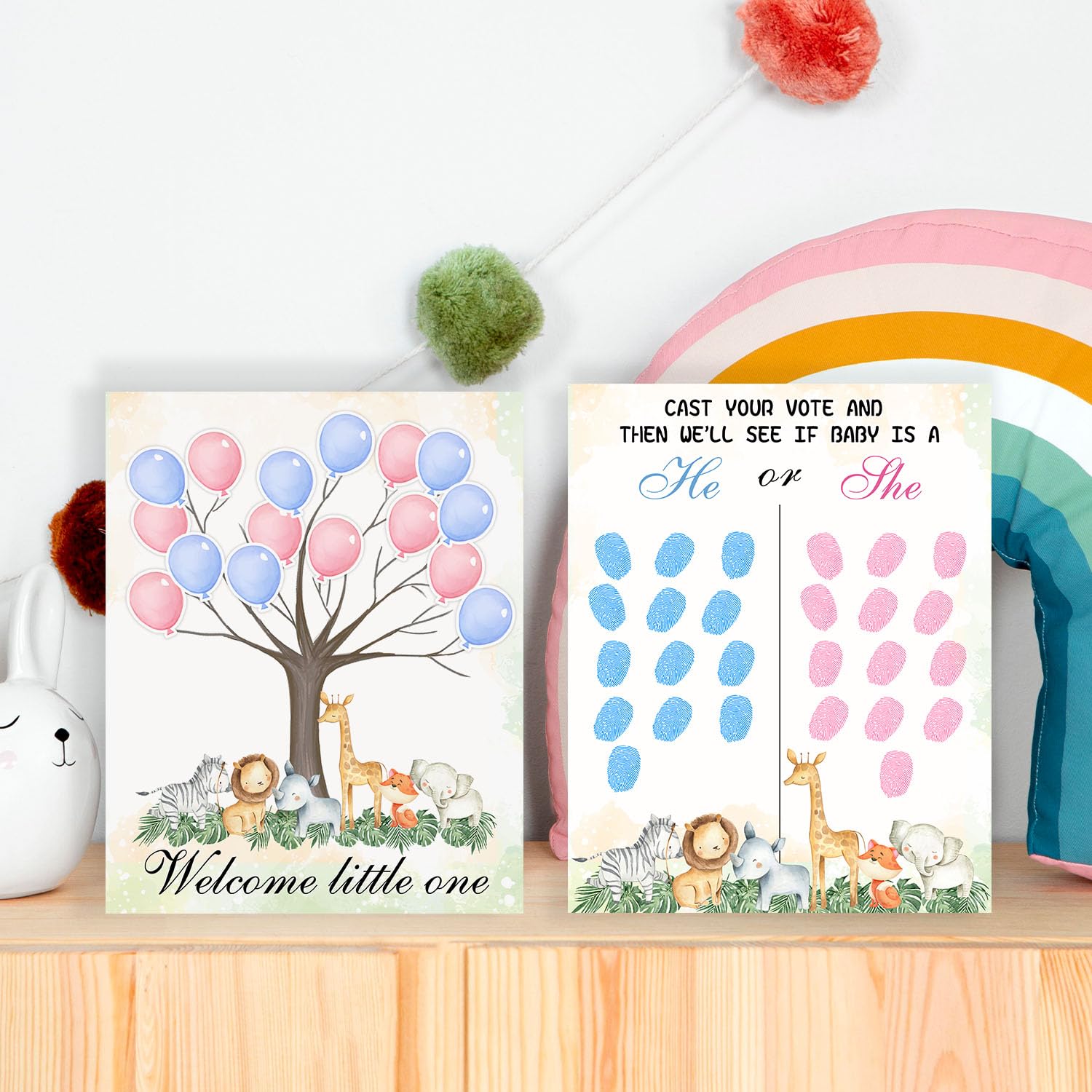 Arbol De Huellas Digitales Gratis Árbol De Huellas Para Baby Shower -  Lienzo 8x10 Pulgadas, Incluye Sellos Decoracion Revelacion De Genero, image size:1500x1500