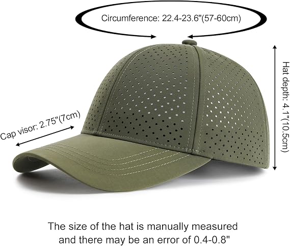 FEINION Men Laser Mesh Breathable Snapback Baseball Cap