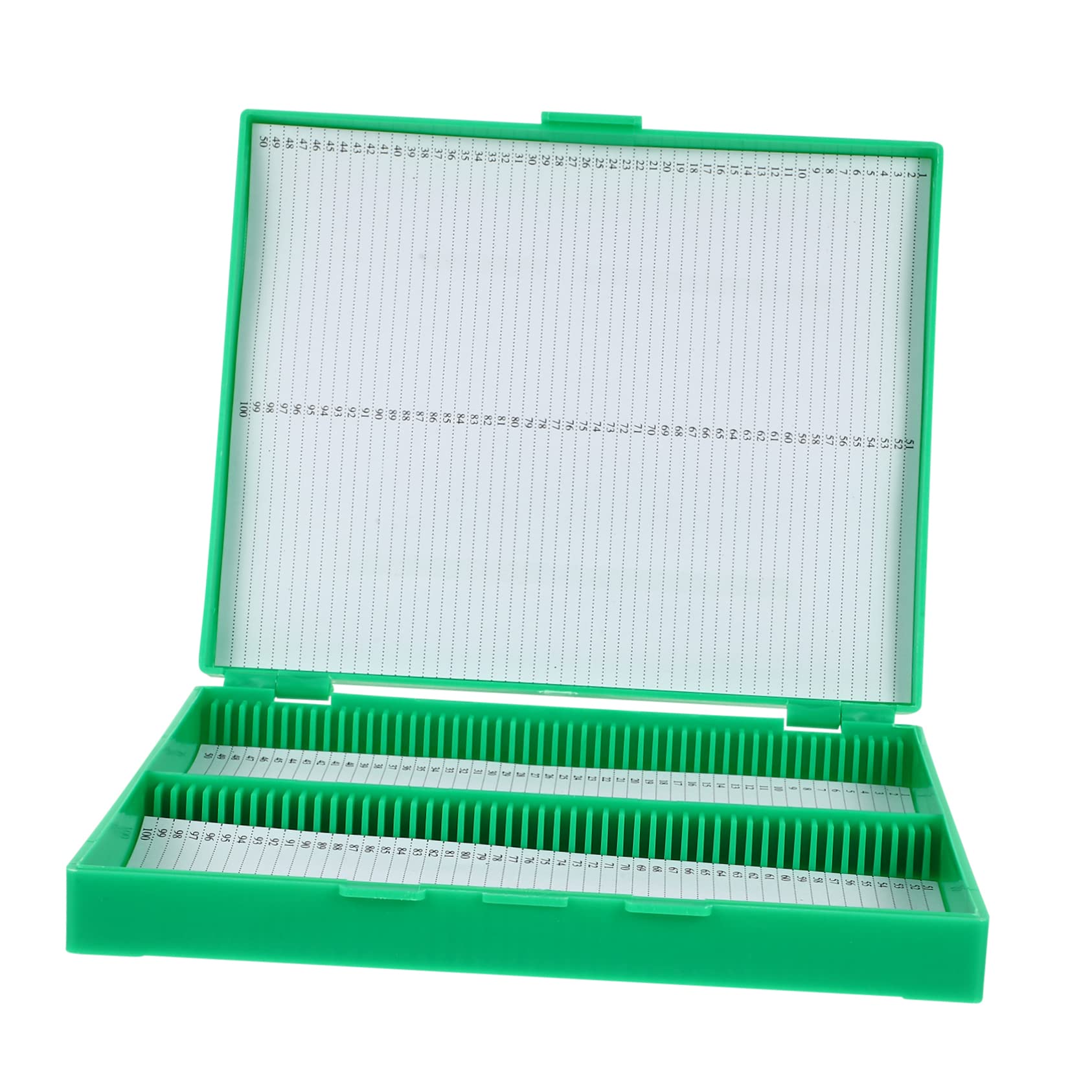 BELLIFFY Slice Box Microscope Slide Storage Microscope Slides Microscope Slide Holder Microscope Slide Container Cajas Organizadoras Dispenser Container Microscopes Holders Plastic Green