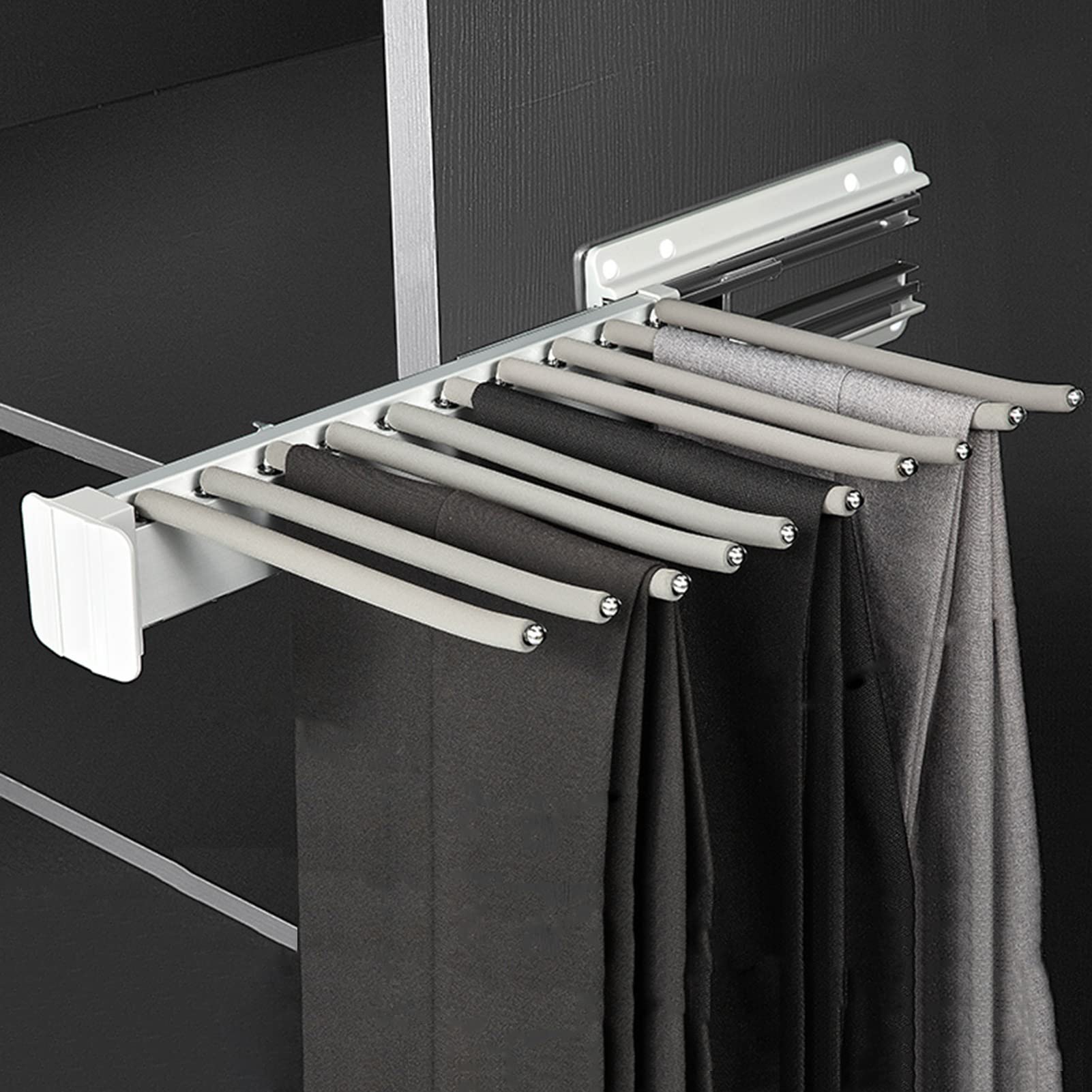 Portant à pantalons coulissant cintre extensible dressing
