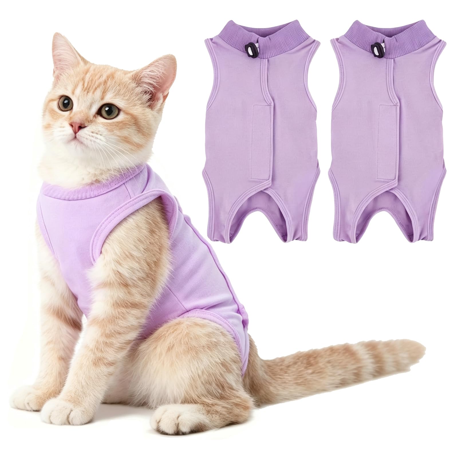 2 Pack Cat Recovery Suit Female,Breathable Cat Surgery Recovery Suits