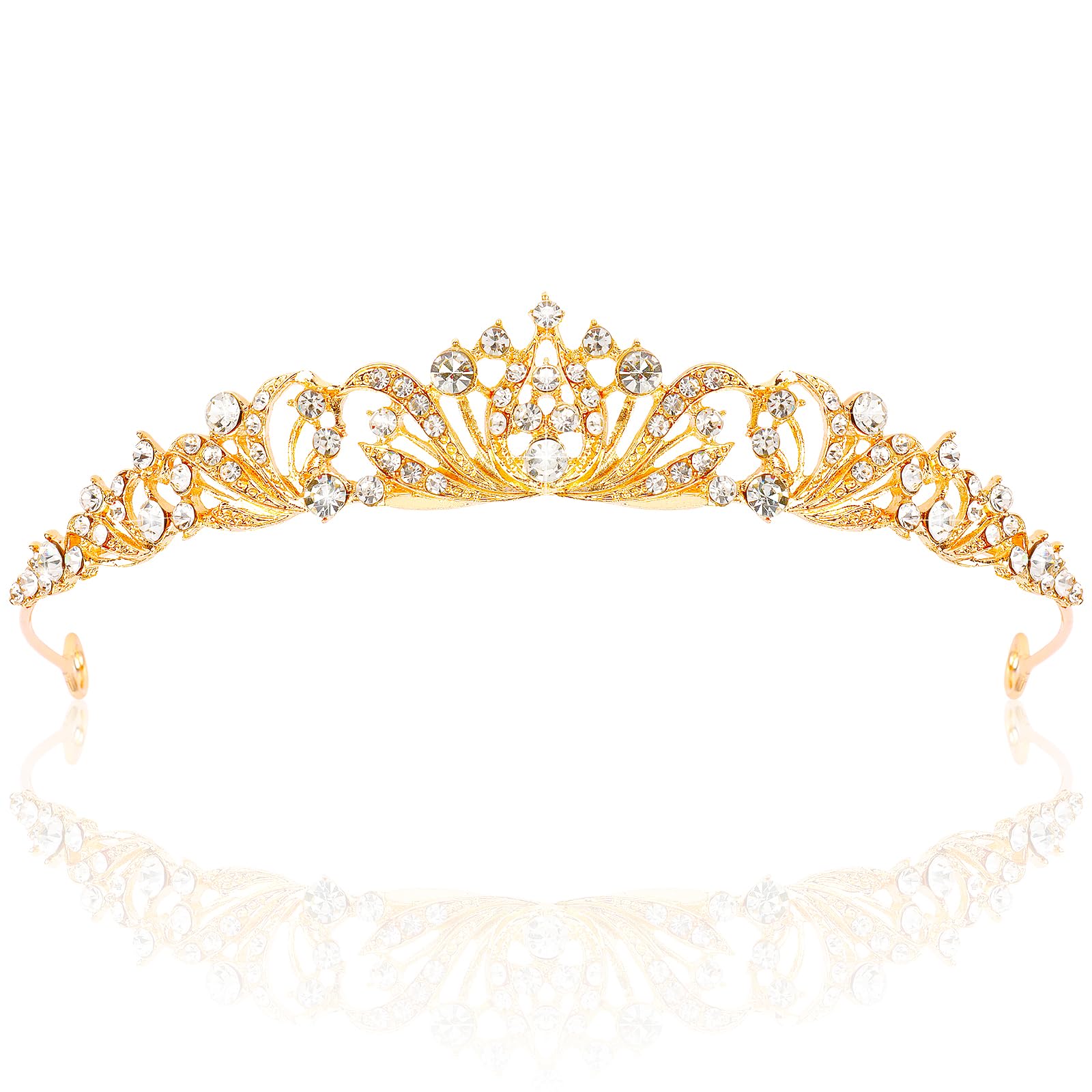 TOBATOBA Gold Tiara Crowns for Women Girls Wedding Tiara Princess Tiara for Wedding Prom Quinceanera Birthday Crown Halloween Hair Accessories