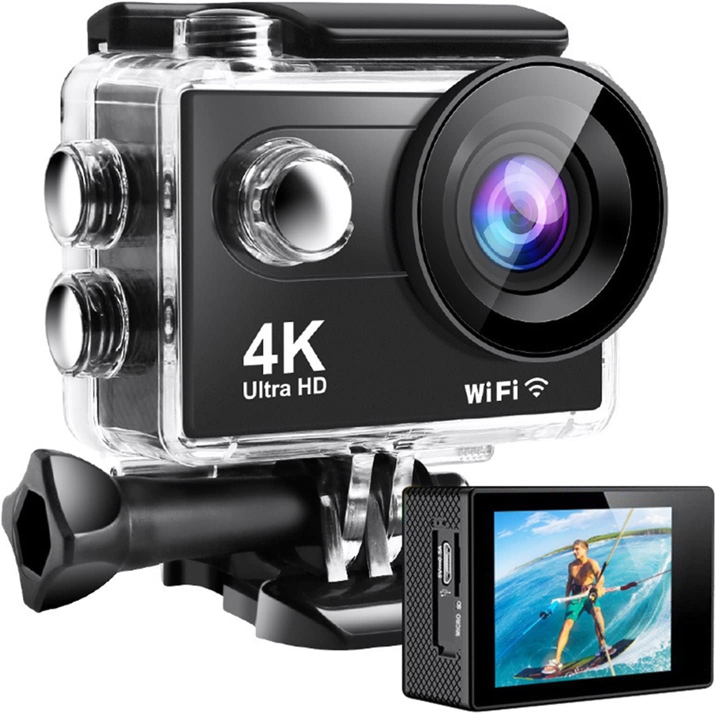 Drumstone (𝗦𝗽𝗲𝗰𝗶𝗮𝗹 𝟱 𝗬𝗲𝗮𝗿𝘀 𝗪𝗮𝗿𝗿𝗮𝗻𝘁𝘆 4K Action Camera Ultra HD – 170° Wide-Angle, Waterproof, Pro Sports Video 1080p, Dual 2-Inch LCD, 16MP Image Sensor for Stunning Quality-picture-19