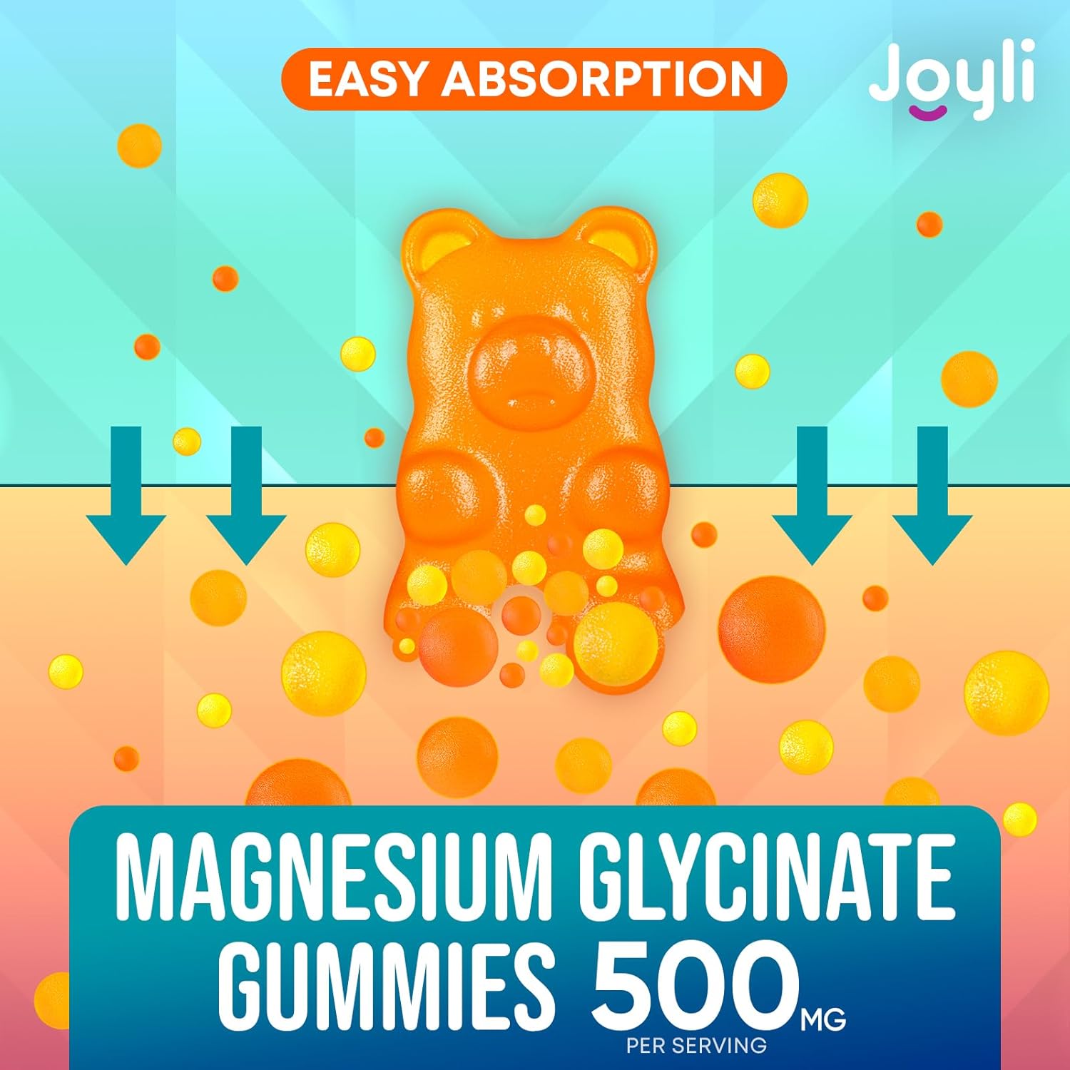 Magnesium Glycinate Gummies for Adults 500mg - Chewable Magnesium Glycinate for Kids Sleep, Glicinato De Magnesio para Mujeres, 60 Count - Image 4