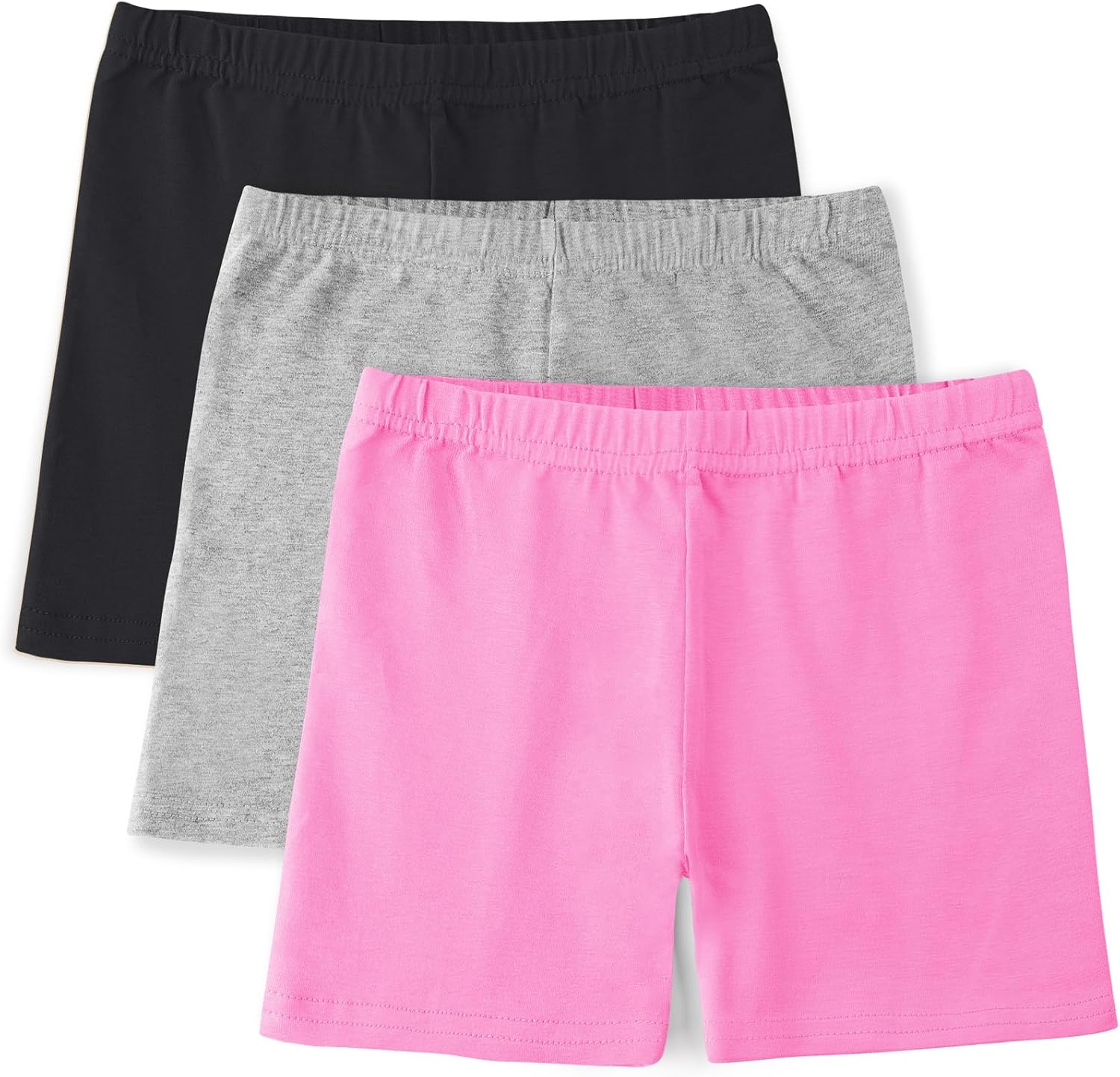 BOOPH Girls Bike Shorts Cartwheel Dance Shorts for Kids Under Dress 3 Pack