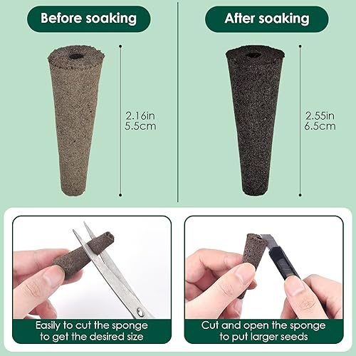 Miniatura 3 de PACETAP Esponjas de cultivo paquete de 80 esponjas de cultivo a granel compatibles con esponjas AeroGarden esponjas de crecimiento de repuesto