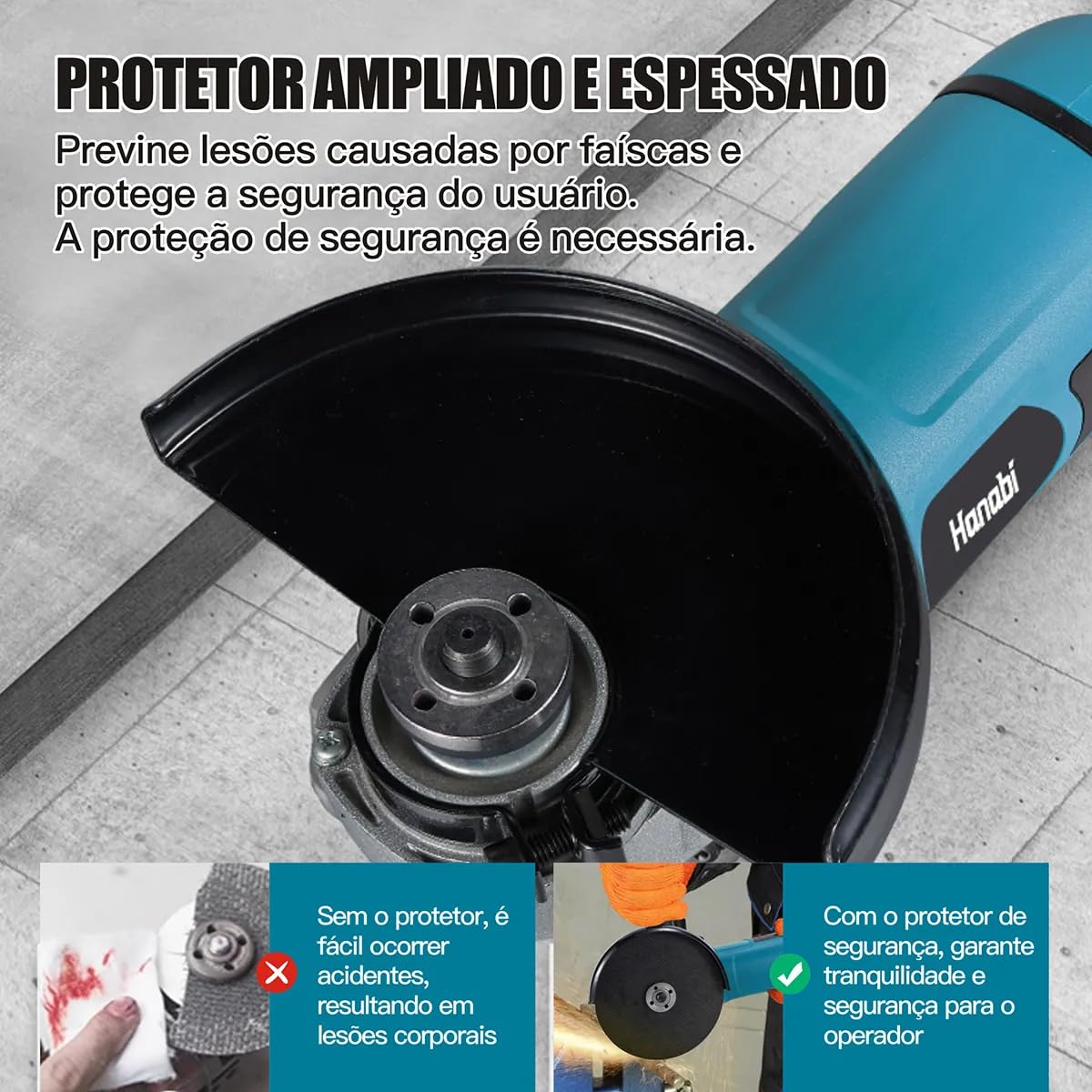 Hanabi Esmerilhadeira com Controle de Velocidade 110v 180mm 7