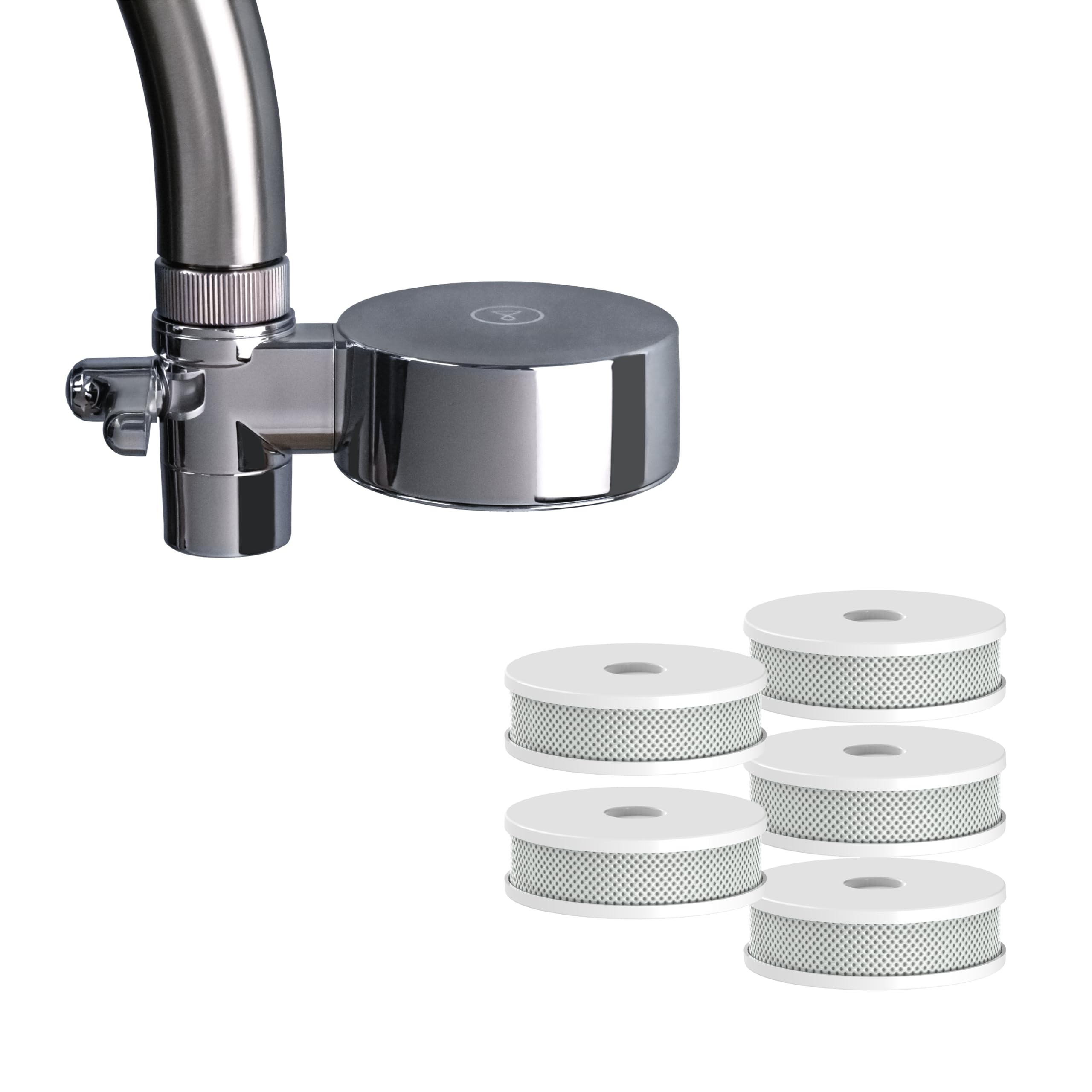 Tappwater EcoPro Compact - Filtro de agua para grifo más pequeño del mercado, filtra más de 100 sustancias. Sistema de filtración en 5 etapas con nanotecnología (cromado, 6 recambios incluidos).