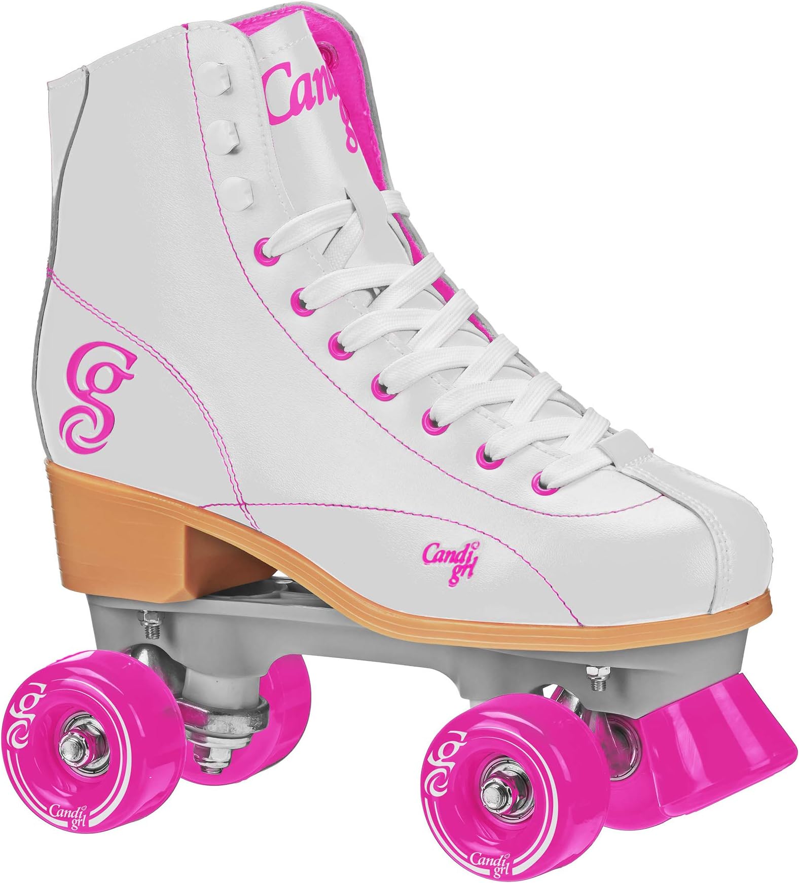 Roller Derby Elite Candi GRL Sabina Roller Skates, White/Pink, Size 05