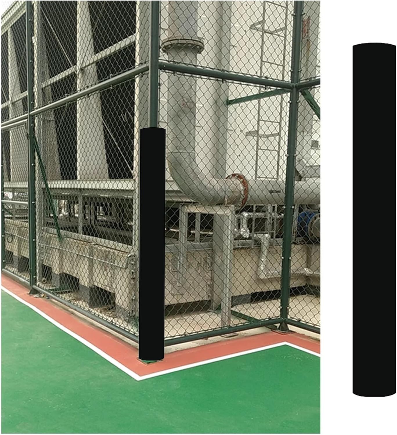 Basketball Hoop Padding for Pole Outdoor, Customizable Poles Padding Wrap Around, Outdoor & Indoor Pole Foam Padding for Dia 4 5 6 8 in Post, Black Blue Green Yellow(Green Dia (4 1/2in))