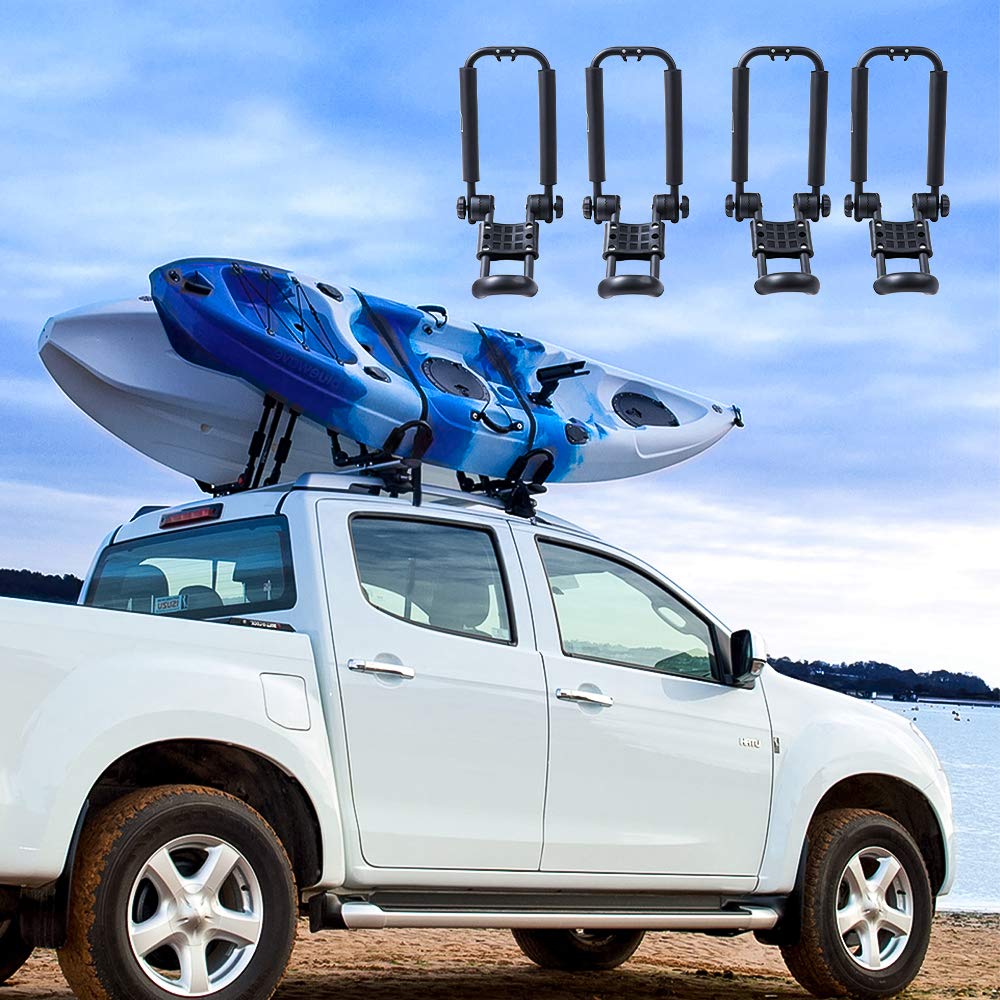 AARacks 2 Pair JBar Rack Roof Top Mount with 16 Ft Ratchet Lashing