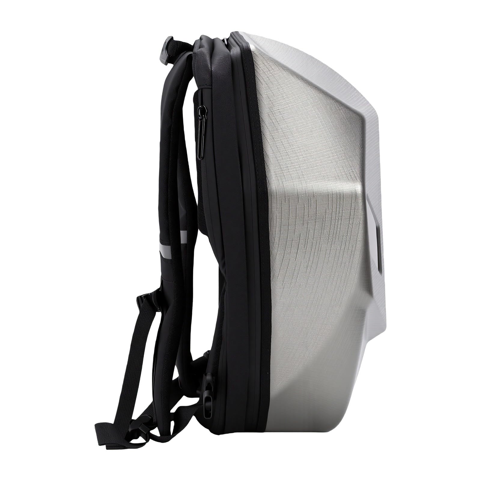 Zunate Programmierbarer LED-Motorradrucksack, APP-Steuerung, Wasserdichter Hartschalen-Helmrucksack für Reisen, Camping, Reiten, mit Großer Kapazität und Atmungsaktivem Design