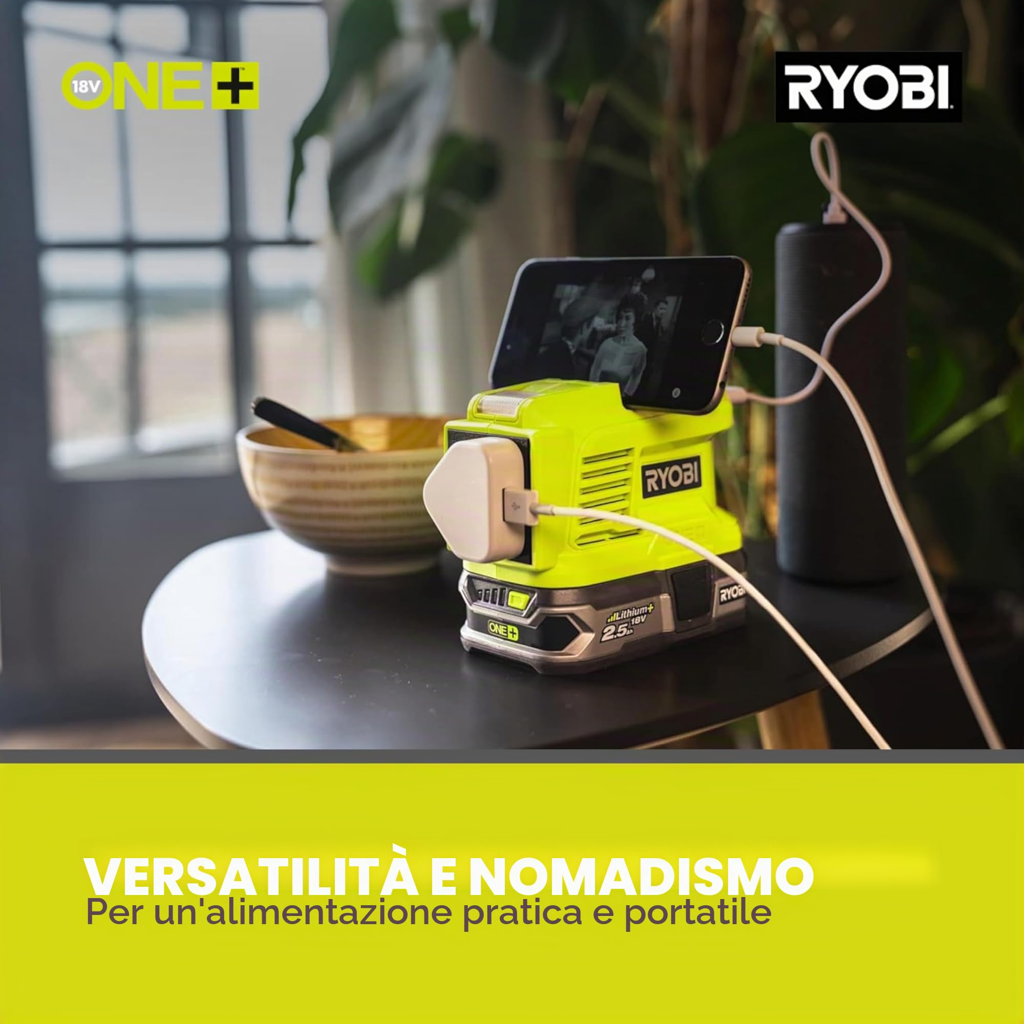 RYOBI RRT4-120GA15 Mini Utensile Multifunzione - 4V - 1 Batteria 2.0Ah - 1 Cavo USB C - 15 Accessori