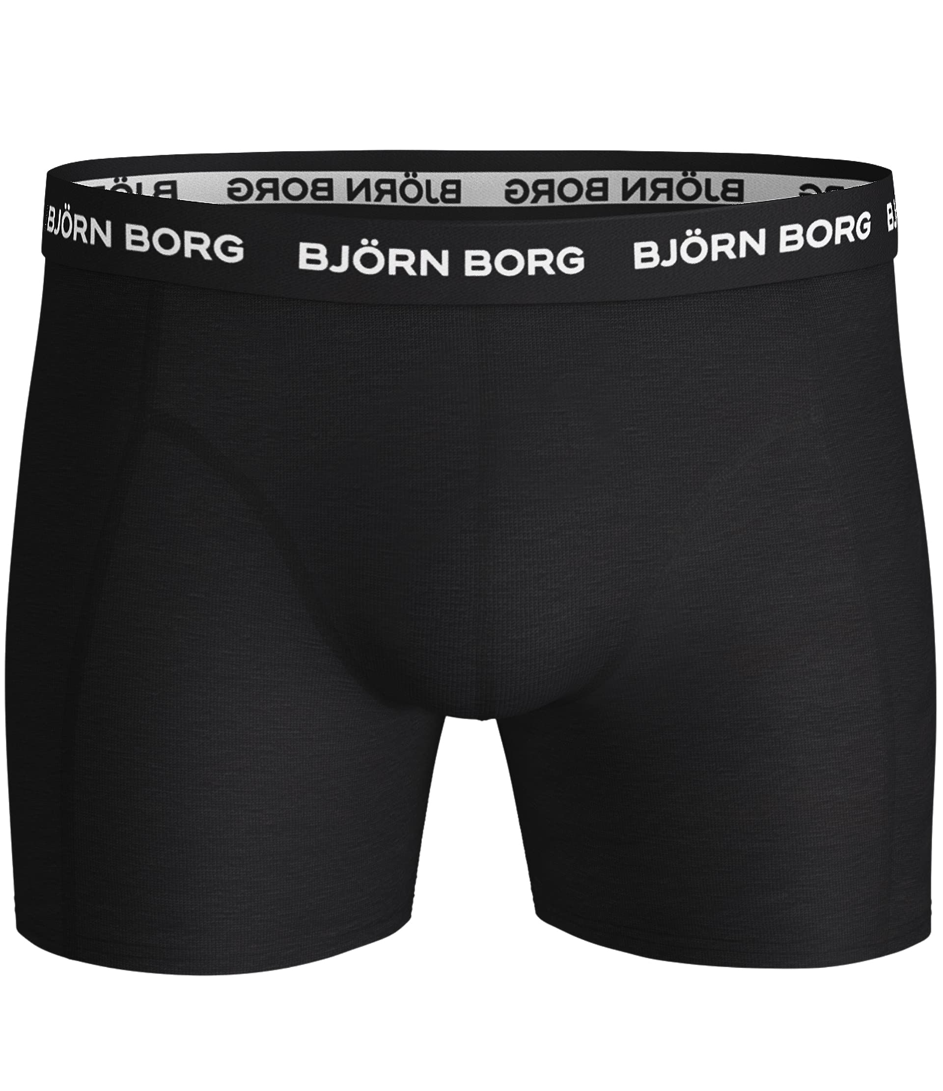 Björn Borg Herren Solid Waistband 5er-Pack Stretch Baumwolle Boxershorts