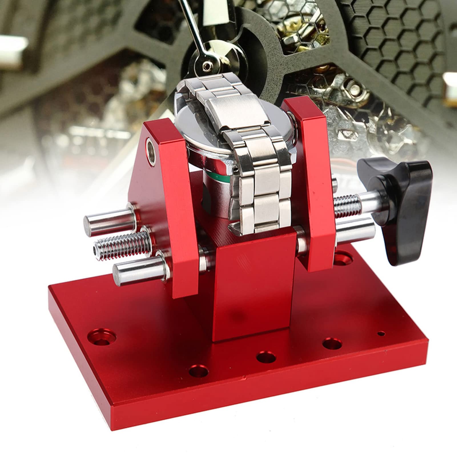 Uhrenwerkzeug, Edelstahl Uhrmacherwerkzeug Uhr Reparatur Werkzeug, Verstellbaren Uhr Stiftausdrücker Watch Tool Kit für Uhrmacher