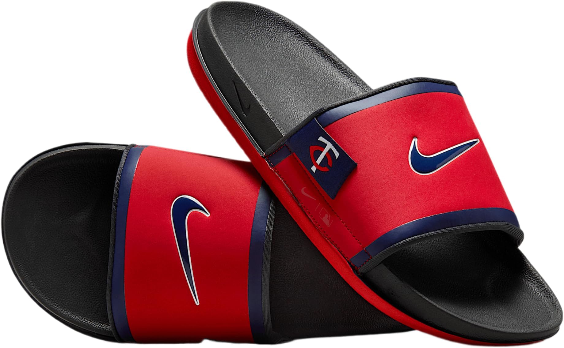 Offcourt (Minnesota Twins) Slides (Sport Red/Dark Smoke Grey/Midnight Navy) Size 11