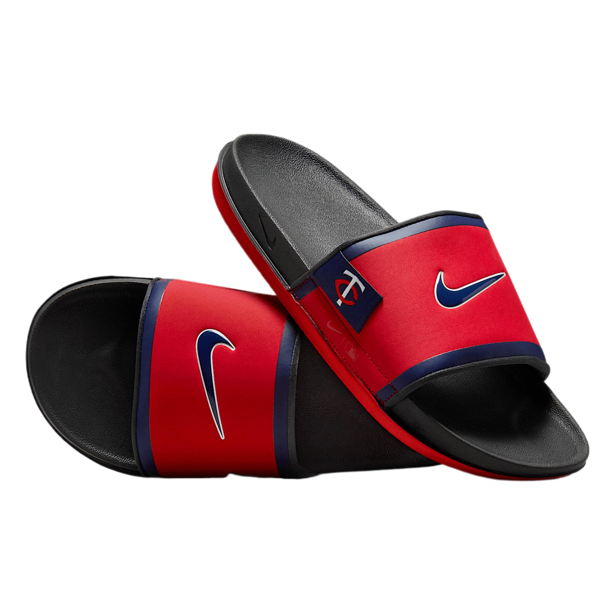 Offcourt (Minnesota Twins) Slides (Sport Red/Dark Smoke Grey/Midnight Navy) Size 6