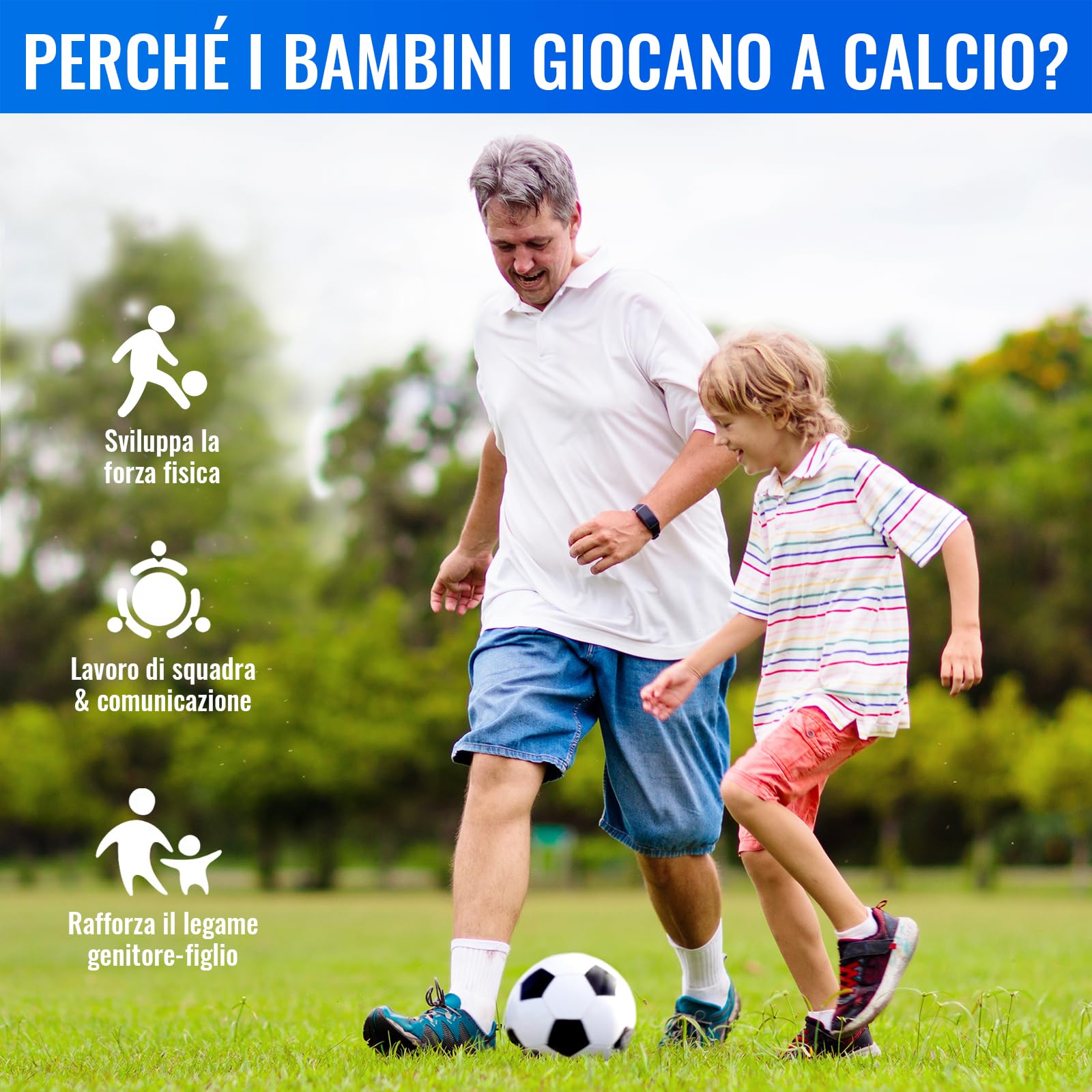 U&C Planet Pacco da 3 Pallone da Calcio Taglia 3 per Bambini con Pompa – Classico Nero e Bianco, Pallone per Allenamento Durevole, Regalo per Bambini e Bambine 3-8 Anni – Uso Interno ed Esterno