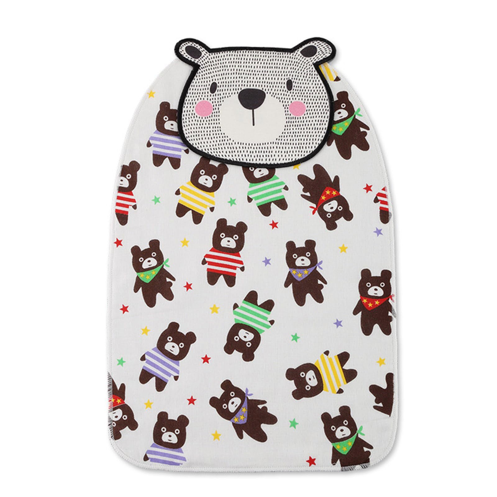 Xjdzineq Sweat Absorption Towel Cartoon Design Large Size for Outdoor Activity Lightweight Comfortable Skin Safe Fabric Cotton Baby Sweat Towel