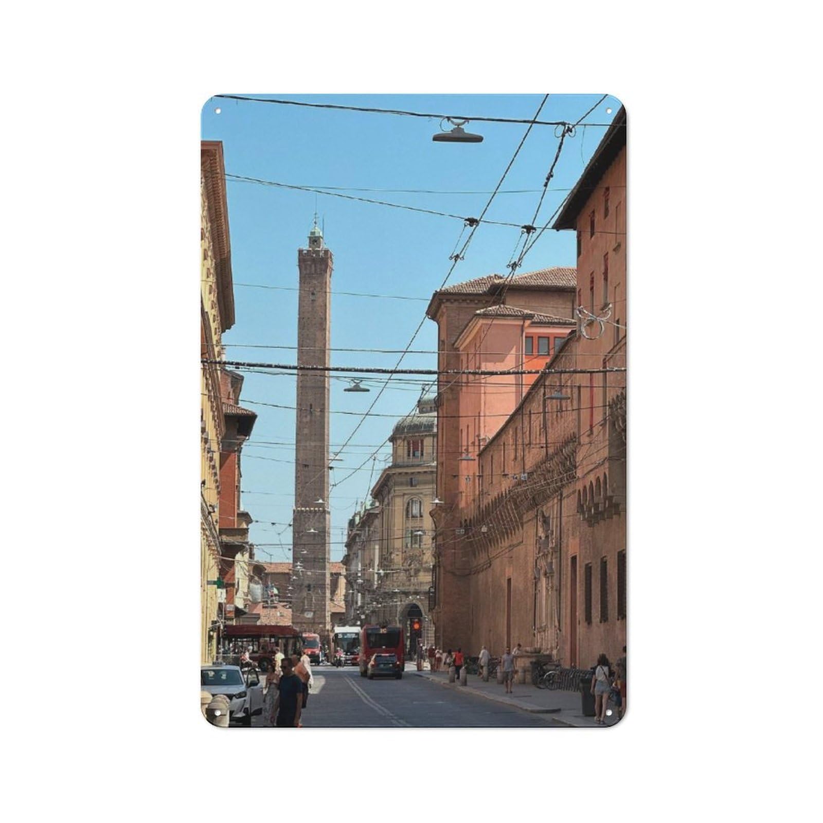 Junmoney Bologna City Decorative Tin Sign 30X20cm, Old Fashioned Old Style Wall Plaque For Lounge, Study, Pub Or Wall Gallery