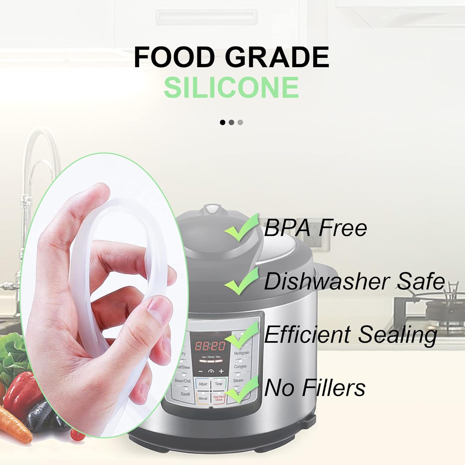 Essential Upgrade: 2PCS Instant Pot Sealing Ring for Perfect Pressure Cooking!