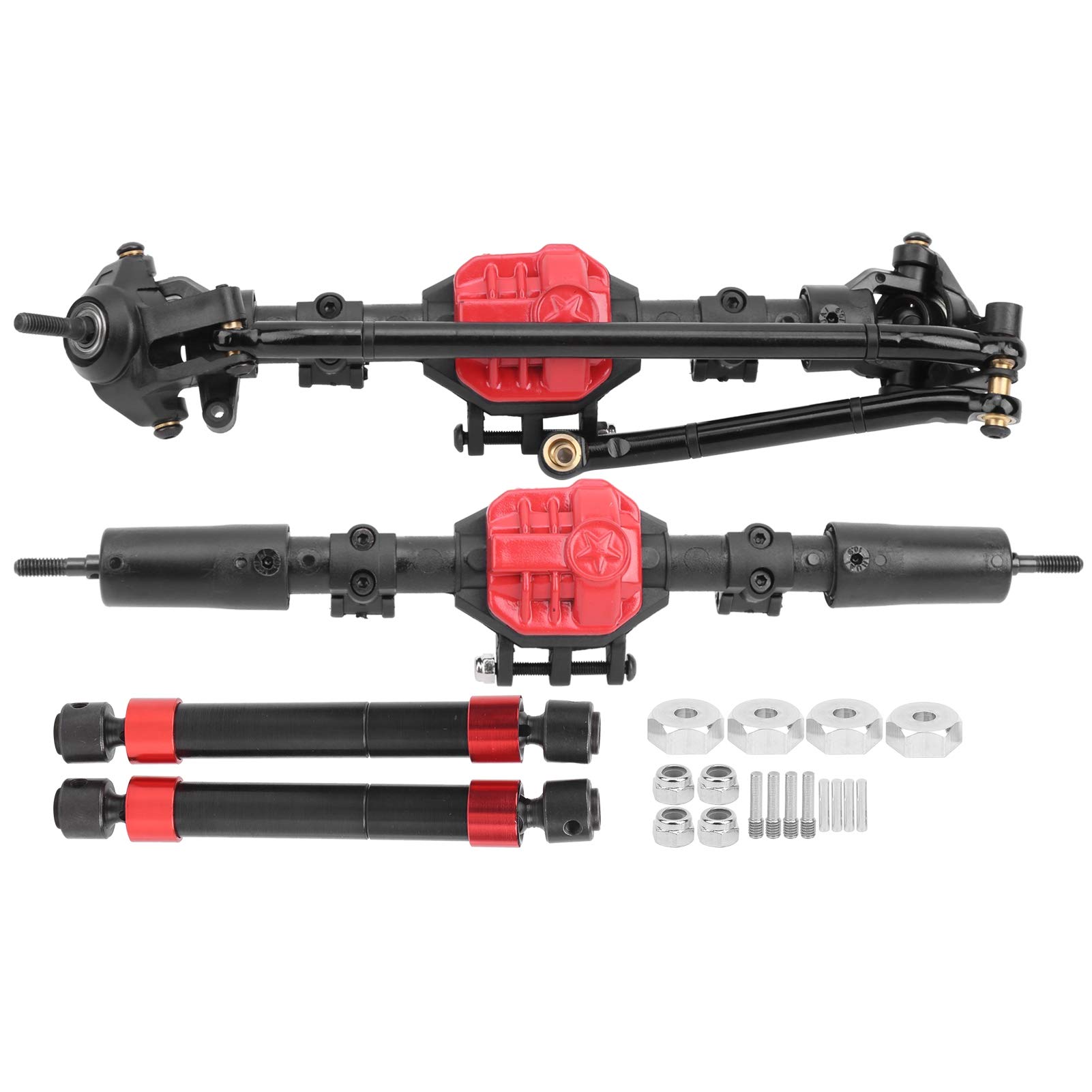 Culnflun Gear Front and Rear Axle, 215mm Durability RC Car Transmission Shaft, for SCX10 I SCX10 II 1/10 RC Car