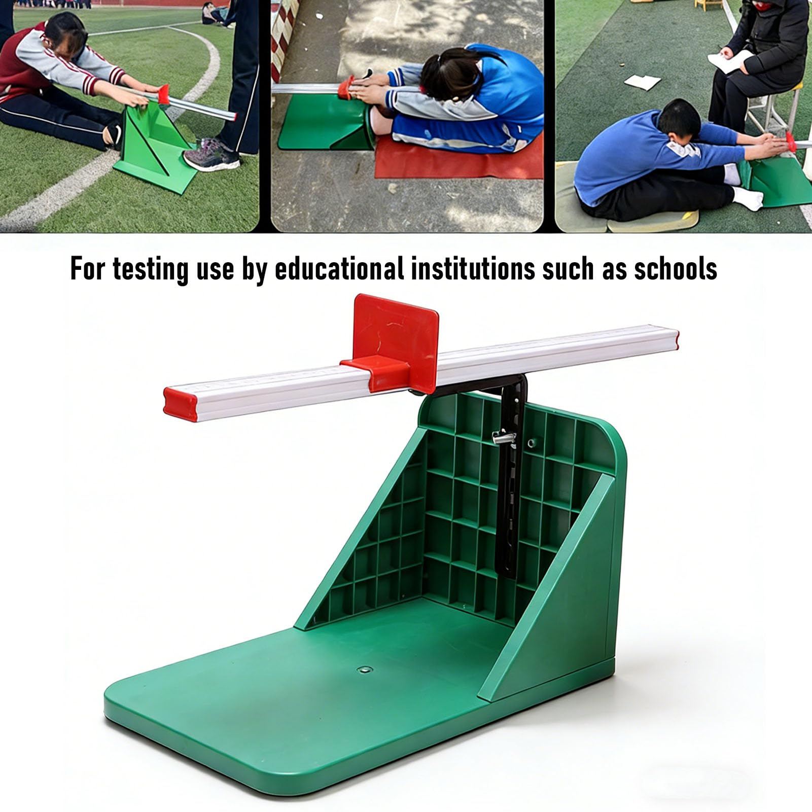 Generic Probador de Evaluación de Flexibilidad Probador de Ligamentos Ajustable para Adultos Caja para Sentarse y Alcanzar para Instrumento de Medición de Fitness Portátil para Niños, Plástico ABS