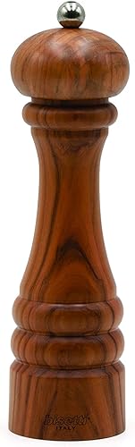 Bisetti Imperia - Molinillo de sal de 9 pulgadas, color marrón