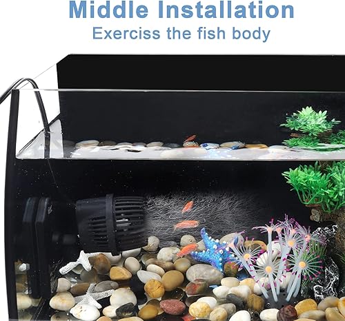 Miniatura 5 de hygger Bomba para hacer olas de acuario de 1050 GPH con base de succión magnética fuerte, cabezal de potencia sumergible giratorio de 360 grados,
