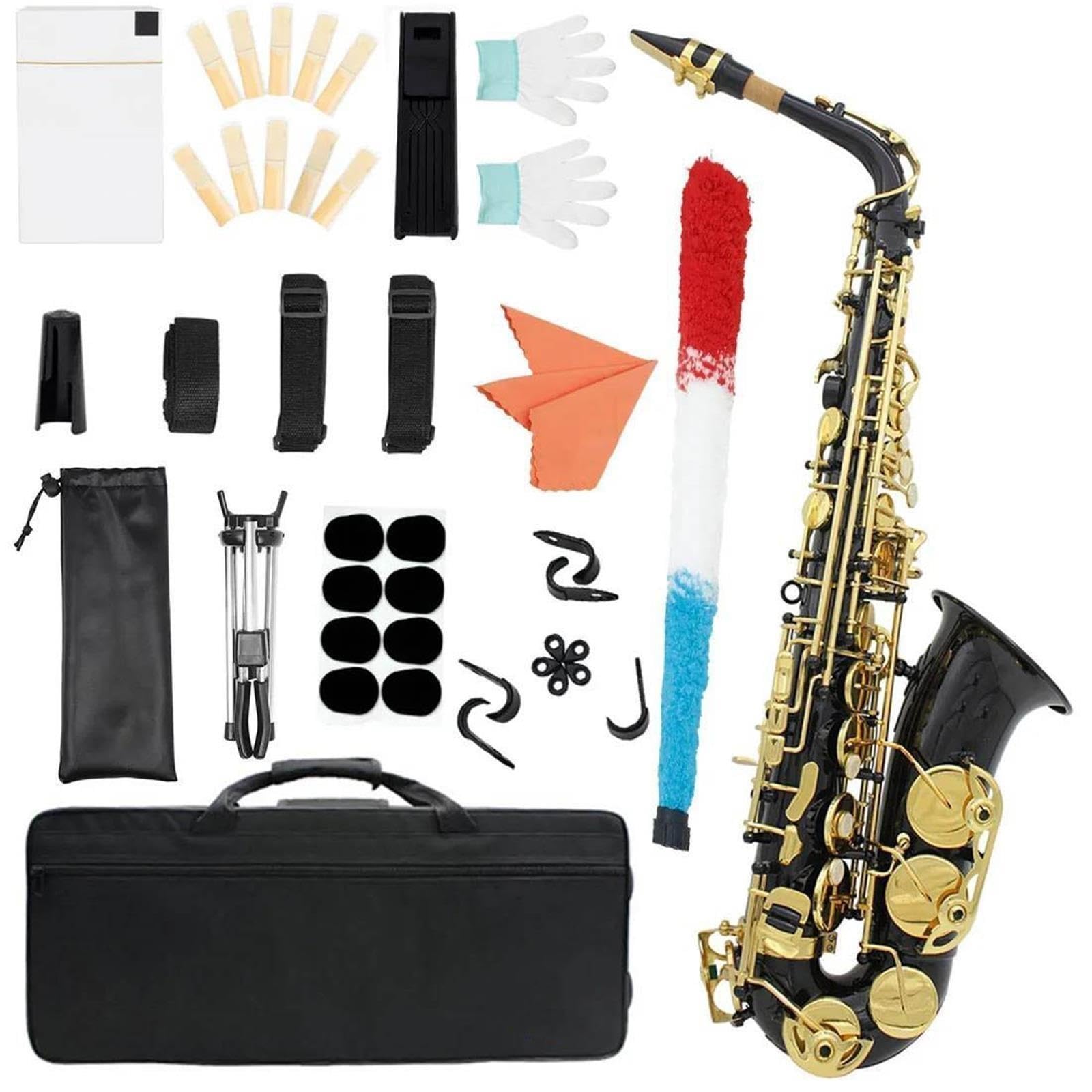 Saxofón Saxofón Alto Eb Llave Oro Negro
