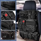 Organiseur tactique pour siège de voiture avec 5 sacs amovibles, protection de dossier de voiture Oxford 600D imperméable pour la plupart des véhicules, SUV, camion, pick-up - 3