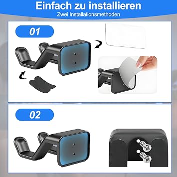 Controller Wandhalterung (3er Set) - Selbstklebende Ständer für PS4/PS5/Xbox/Switch Gamepads Platzsparendes Gaming Zubehör zur Aufbewahrung von Controllern & Kopfhörern (Schwarz)