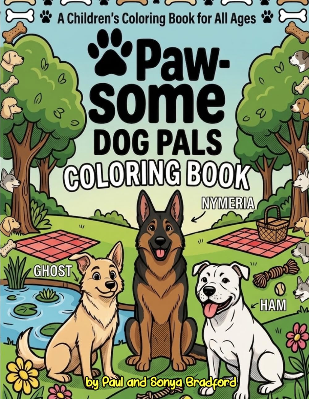 Paw-Some Pals: Coloring Book: Ham, Ghost and Nymeria
