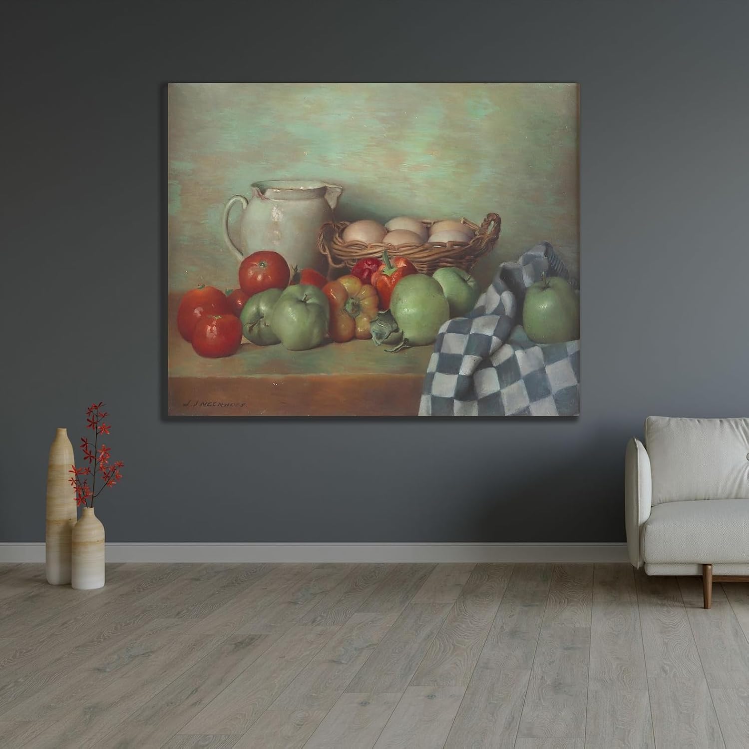 ArtDirect Kitchen still life with eggs Unframed Art Print Giclee Poster by Jan Ingenhoes - Ready for Framing with Customization Sizes 10x8, 14x11, 20x16, 30x24, 45x36 and 59x48 inches