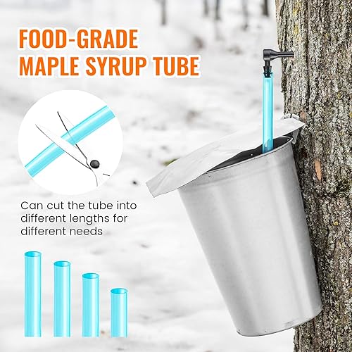 Miniatura 5 de Línea de tubos de roscado de árbol de jarabe de arce de 60 pies, tubos extractores de colección de jarabe para suministros de jarabe de arce de