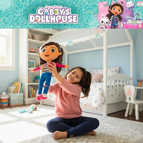 Miniatura 5 de Franco DreamWorks Gabby's Dollhouse Kids Bedding - Almohada decorativa de felpa súper suave, (producto oficial)
