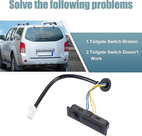 Miniatura 5 de X AUTOHAUX Reemplazo del interruptor de apertura de la puerta trasera del maletero para Nissan Murano 3.5L 2009-2014 para Nissan Quest 3.5 2011-2017